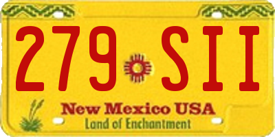 NM license plate 279SII