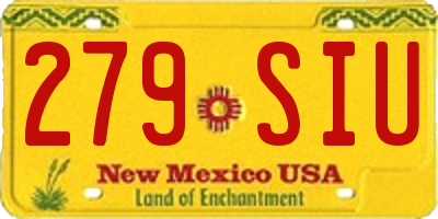 NM license plate 279SIU