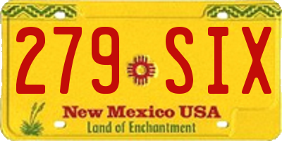 NM license plate 279SIX