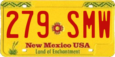 NM license plate 279SMW