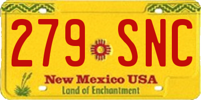 NM license plate 279SNC