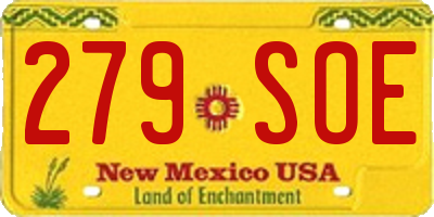 NM license plate 279SOE