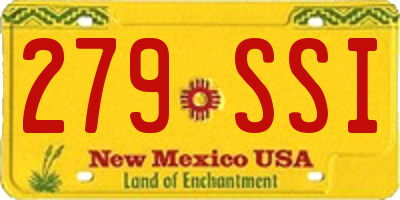 NM license plate 279SSI
