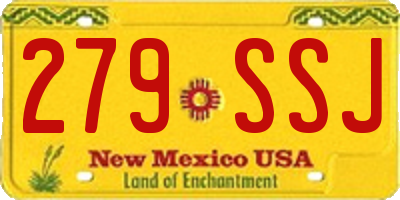 NM license plate 279SSJ