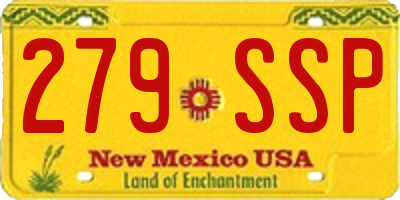 NM license plate 279SSP