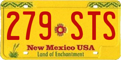 NM license plate 279STS