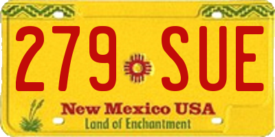 NM license plate 279SUE