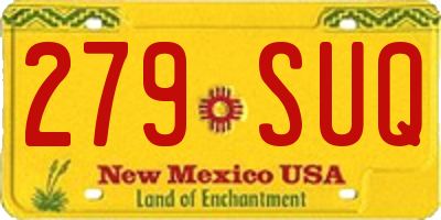 NM license plate 279SUQ