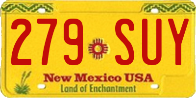 NM license plate 279SUY