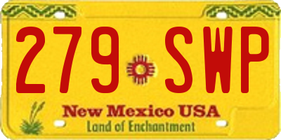 NM license plate 279SWP