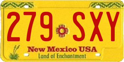 NM license plate 279SXY