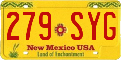 NM license plate 279SYG