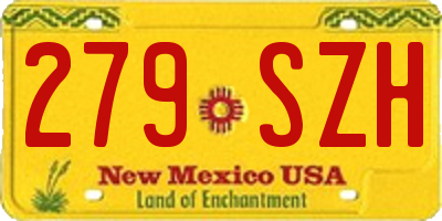 NM license plate 279SZH
