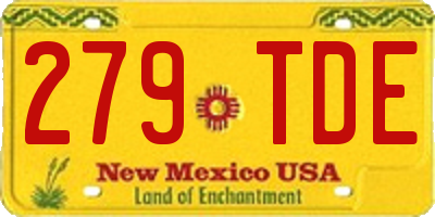 NM license plate 279TDE