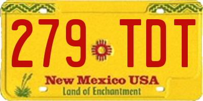 NM license plate 279TDT