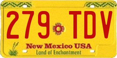 NM license plate 279TDV