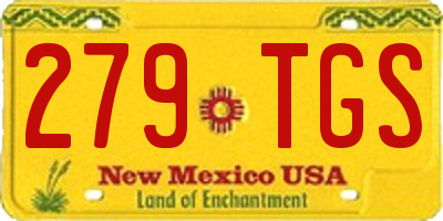 NM license plate 279TGS