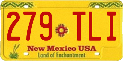 NM license plate 279TLI