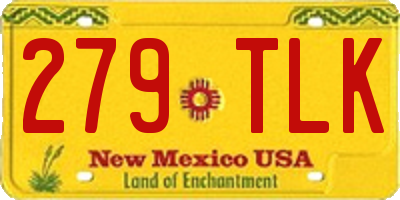 NM license plate 279TLK