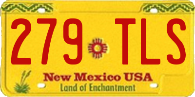 NM license plate 279TLS