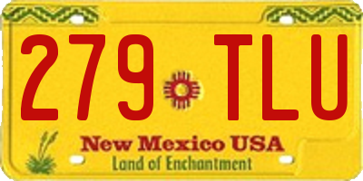 NM license plate 279TLU
