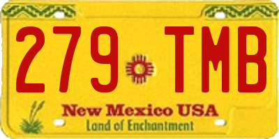 NM license plate 279TMB