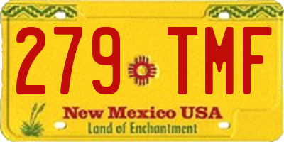 NM license plate 279TMF