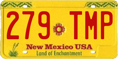 NM license plate 279TMP