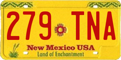 NM license plate 279TNA