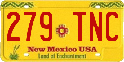 NM license plate 279TNC