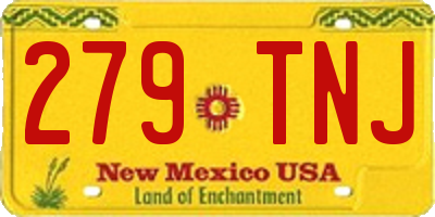 NM license plate 279TNJ