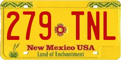 NM license plate 279TNL