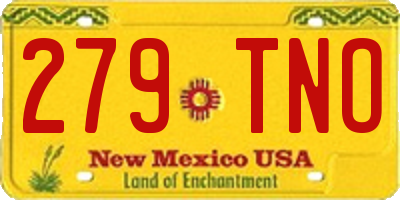 NM license plate 279TNO