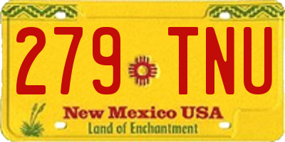 NM license plate 279TNU