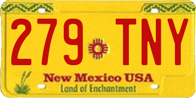 NM license plate 279TNY