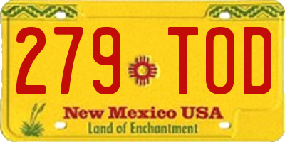 NM license plate 279TOD
