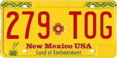NM license plate 279TOG