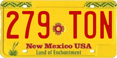 NM license plate 279TON