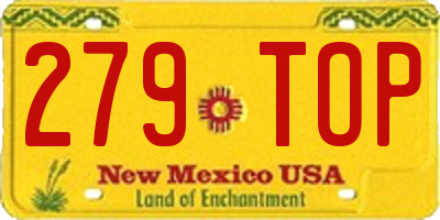 NM license plate 279TOP