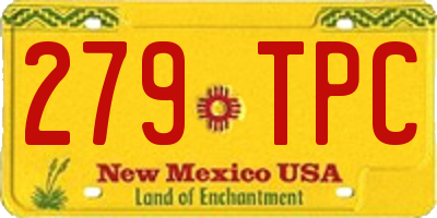NM license plate 279TPC