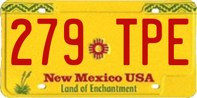 NM license plate 279TPE