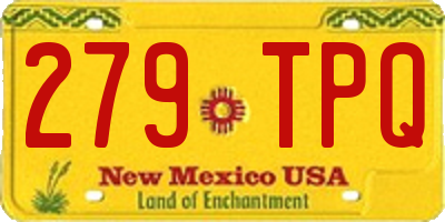 NM license plate 279TPQ