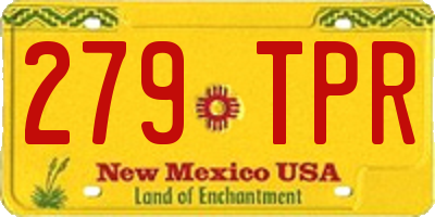 NM license plate 279TPR