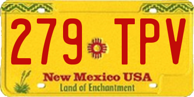 NM license plate 279TPV