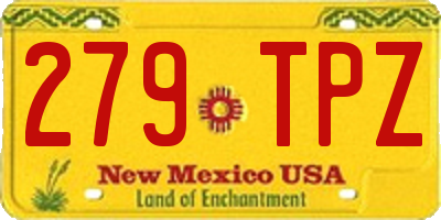 NM license plate 279TPZ