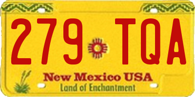 NM license plate 279TQA