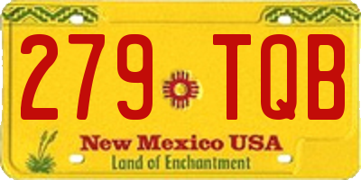 NM license plate 279TQB