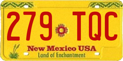 NM license plate 279TQC