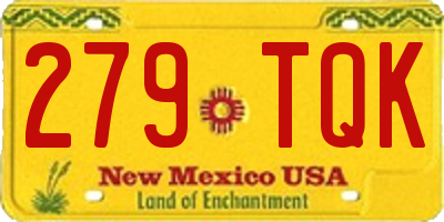 NM license plate 279TQK