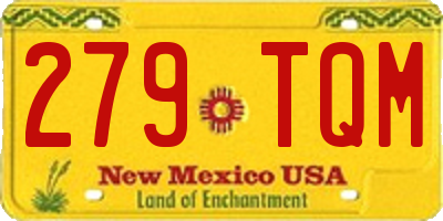 NM license plate 279TQM